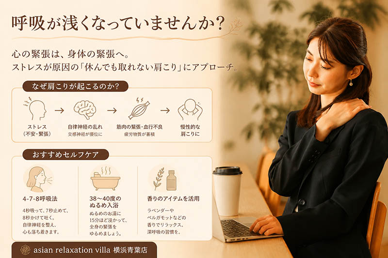 休んでも取れない肩こり…「ストレスと自律神経」の深い関係